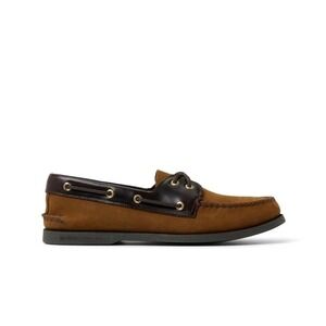 Sperry Mens Top Sider AO 2-Eye Moc Toe Boat Deck Shoes Brown Nubuck Sz 11.5 NEW!